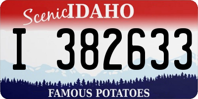 ID license plate I382633