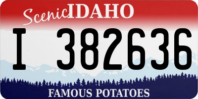 ID license plate I382636