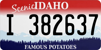 ID license plate I382637