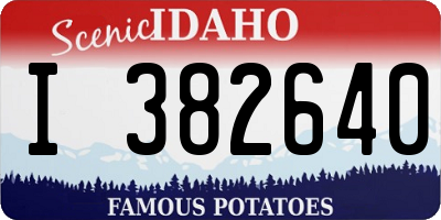 ID license plate I382640