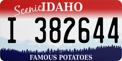 ID license plate I382644