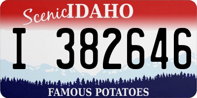 ID license plate I382646