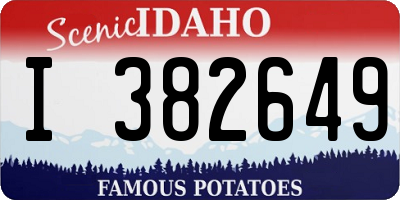 ID license plate I382649