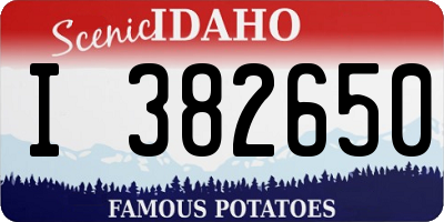 ID license plate I382650