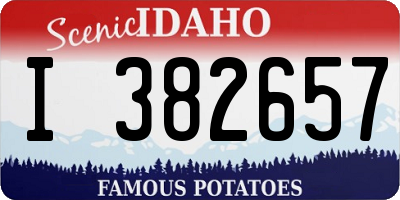 ID license plate I382657