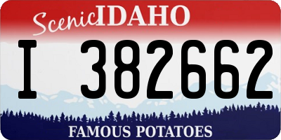 ID license plate I382662