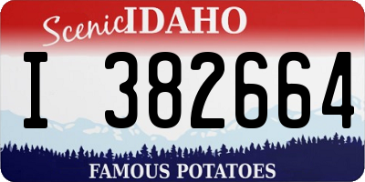 ID license plate I382664