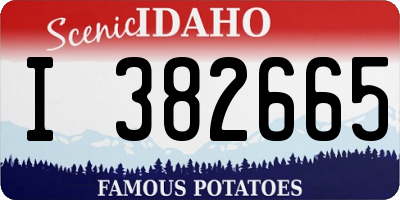 ID license plate I382665