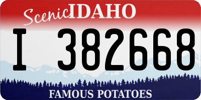 ID license plate I382668