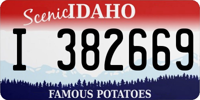 ID license plate I382669