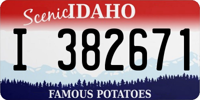 ID license plate I382671