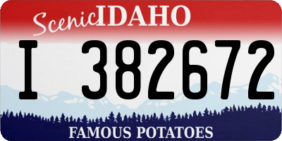 ID license plate I382672