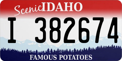 ID license plate I382674