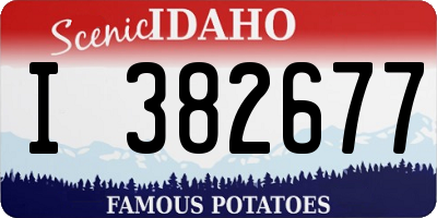 ID license plate I382677