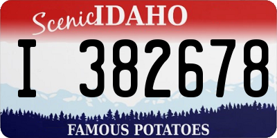 ID license plate I382678