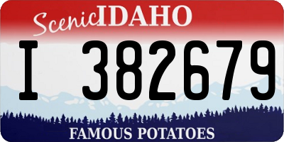 ID license plate I382679