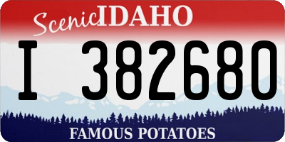 ID license plate I382680