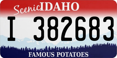 ID license plate I382683