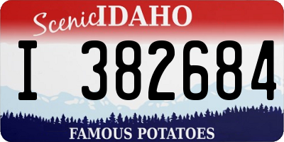 ID license plate I382684
