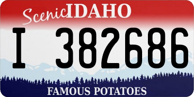 ID license plate I382686