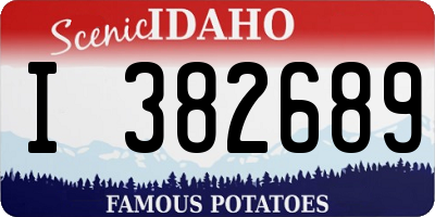 ID license plate I382689