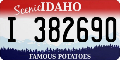 ID license plate I382690