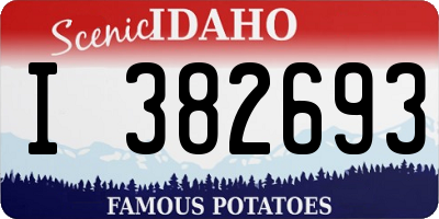 ID license plate I382693