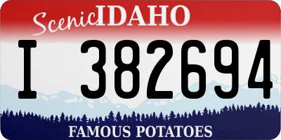 ID license plate I382694