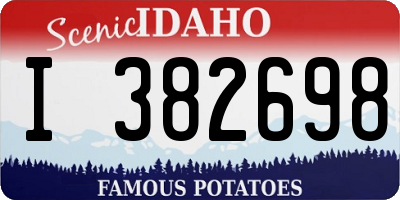 ID license plate I382698