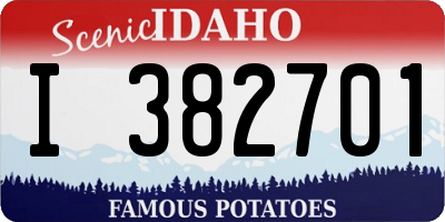 ID license plate I382701
