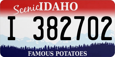 ID license plate I382702