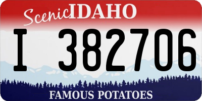 ID license plate I382706