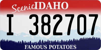 ID license plate I382707