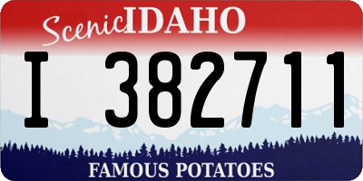 ID license plate I382711