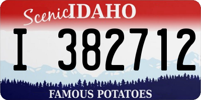 ID license plate I382712