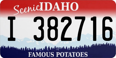 ID license plate I382716