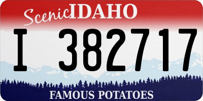 ID license plate I382717