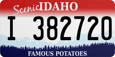 ID license plate I382720