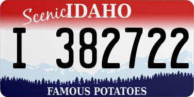 ID license plate I382722