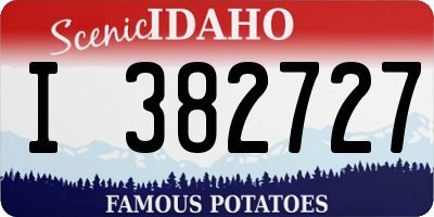 ID license plate I382727