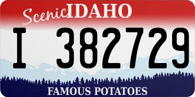 ID license plate I382729