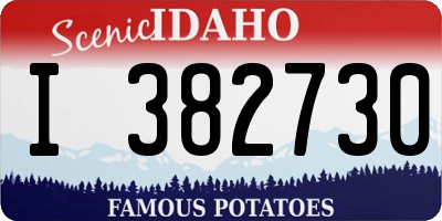 ID license plate I382730