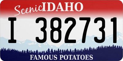 ID license plate I382731