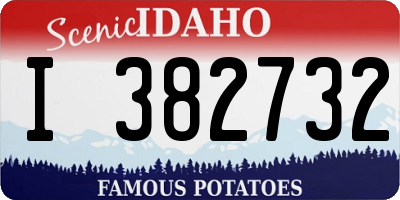 ID license plate I382732