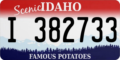 ID license plate I382733