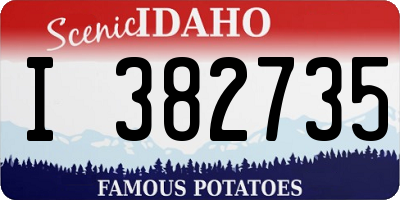 ID license plate I382735