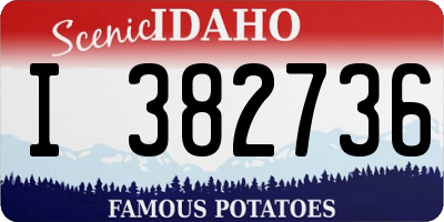 ID license plate I382736