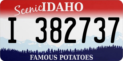 ID license plate I382737