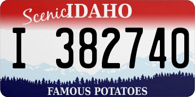 ID license plate I382740