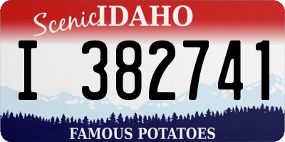 ID license plate I382741